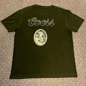 Coors Banquet Beer Golden Colorado Fatigue Green Graphic T-Shirt Large